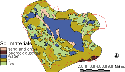 Soil material map
